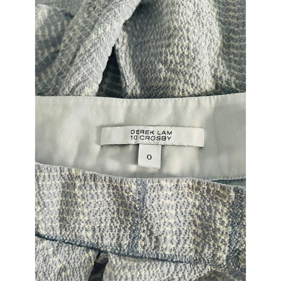 Derek Lam 10 Crosby | Women's Gray Elastic Waist Mini Ruffle Skirt Size 0 - Picture 9 of 9